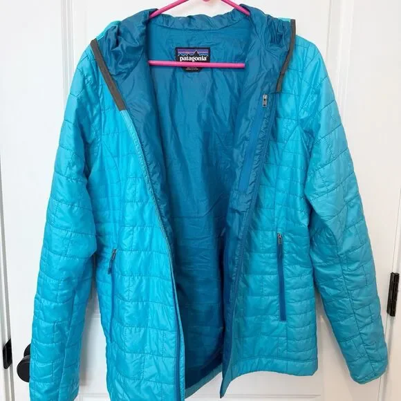 Patagonia Womens Nano Puff Hoody Full Zip Jacket Size Large Insulated Hiking - Picture 5 of 11